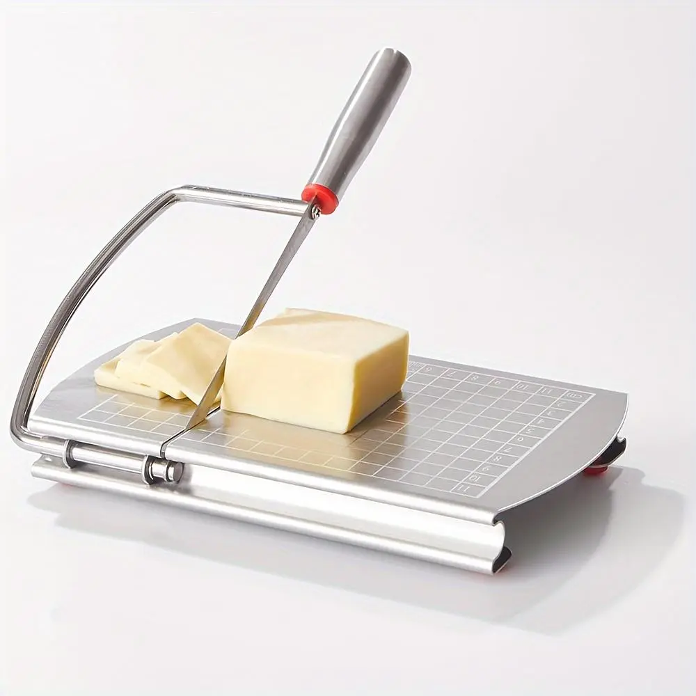 Stainless Steel Cheese Knife with Scale Slicer, Home Baking Cutting Tool, Utensils, Butter Cheese Separator, Christmas Festival Essential, Kitchenware