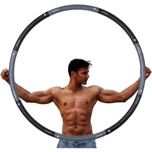 5lb Adjustable Weighted Hoola Hoop for Adults, 40in Large Fitness Hoop for Weight Loss, Abdominal Training Fat Burning Core Workout for Home Gym
