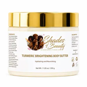 Turmeric Brightening Body Butter, Natural Hydrating Moisturizer for Dry Skin
