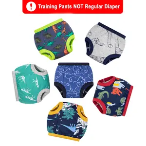 6-Pack Reusable Potty Training Pants for Boys & Girls – Soft and Comfortable Cotton Training Underwear for Toddlers