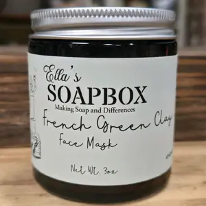 French Green Clay Face Mask Powder Concentrate body skin
