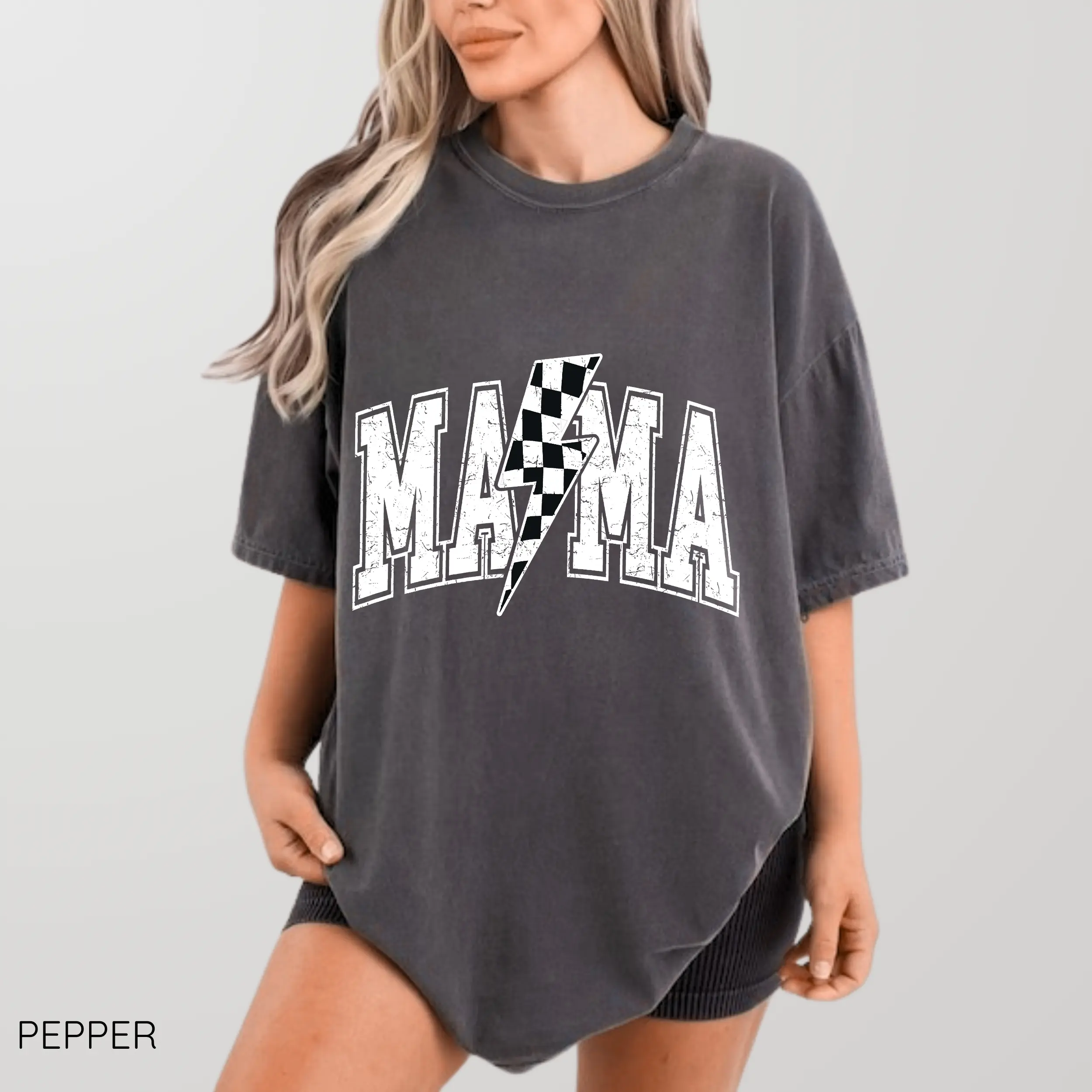 Comfort Colors Checkered Mama Shirt, Gift For Moms, Mom Tee, Trendy Mama Shirt, Mama Tshirt, Shirts for Moms, Retro Mama Shirt Gift For Women