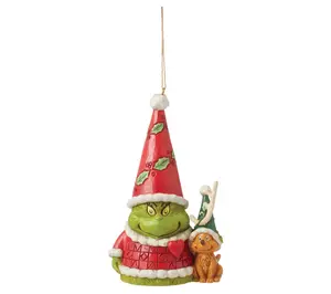 Grinch by Jim Shore Grinch Gnome with Max Handing Ornament Grinch by Jim Shore Grinch Gnome with Max Handing Ornament