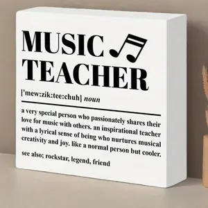 Music Teacher Appreciation Gifts, Music Piano Teacher Birthday Christmas Valentine Gifts Teacher's Day Thank You Gift, Music Room Studio Wooden Sign, a Very Special Person Who Share Love for Music 5x5 inch, Novelty Decor