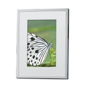 212 MAIN 4x6 Rectangular Silver Plated Durable Metal Photo Frame - Heavy Duty, High Quality, with Beveled Mat, High Polish Finish, Home Decor for Wall and Table Top, Durable Metal Frame, Heavy Duty Frame