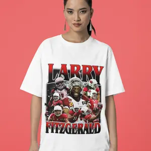 Vintage Larry Fitzgerald Football Shirt, Vintage 90s Bootleg Style T-Shirt, Football Shirt, Gift For Women and Men, Unisex Tee
