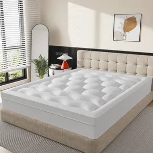 Raybee 2- 3 Inch Mattress Topper for 8-21"Deep, Ultra Soft Thick 500- 1000gsm Mattress Pads, 360° Warpped Mattress Protector Cover, Cooling Breathable Bed Topper Pad, Pressure Relief, Twin/Twin XL/Full/Queen/King, White