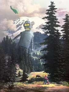 "30% Iron Giant" - 24" x 18" High Quality Canvas Print
