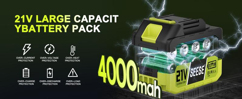 SEESE Cordless Leaf Blower - Violent Turbo Handheld Snow Blower, Lightweight Design, Gardener,Garden Mainte,Car Owner,Suitable for Car Drying After Wash & Outdoor Use