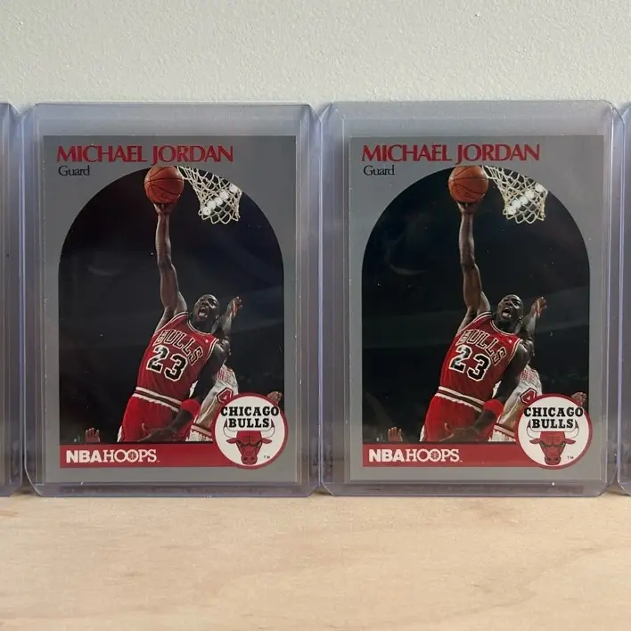 1990-91 NBA HOOPS Michael Jordan #65 (2) Card Lot Chicago Bulls Goat Near Mint