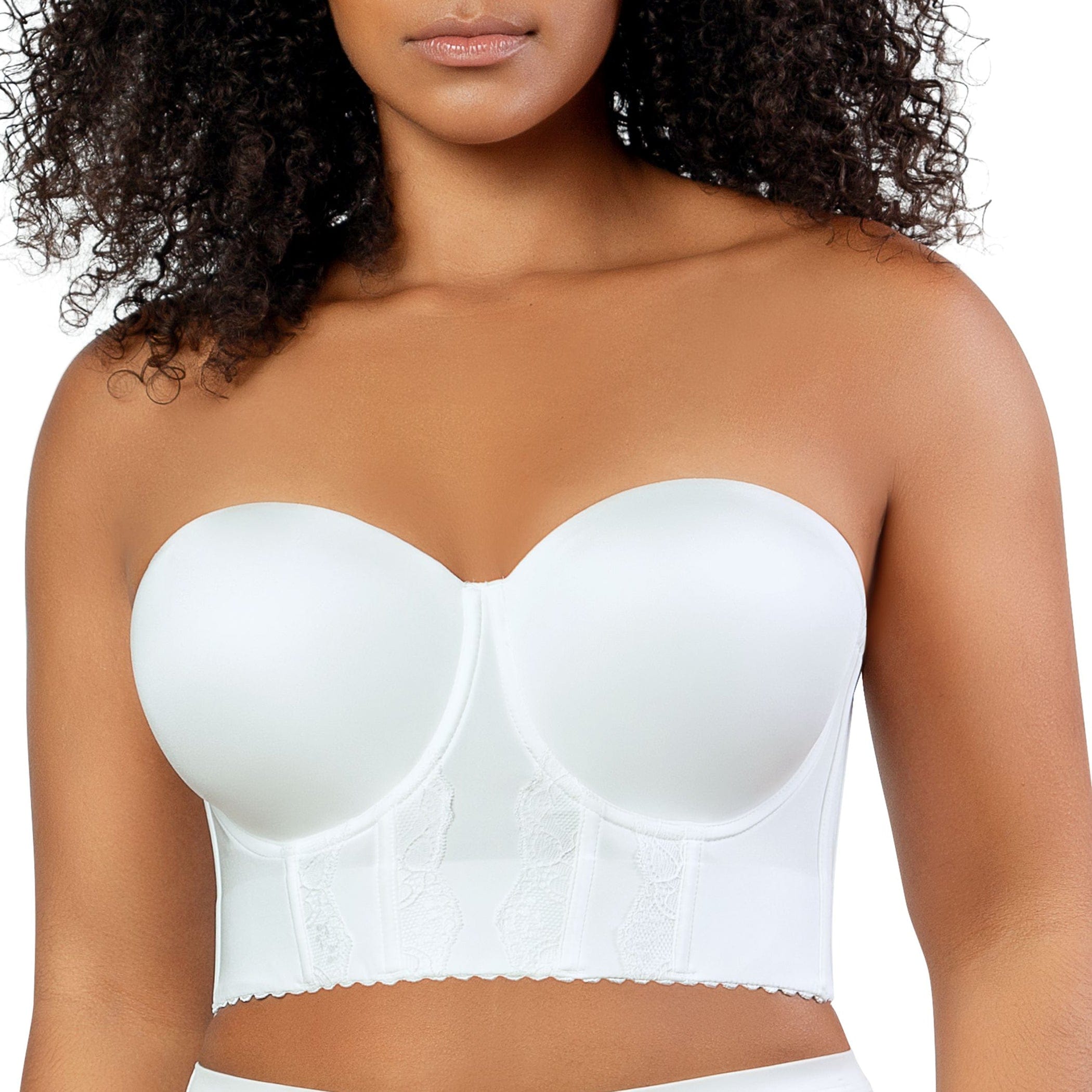 PARFAIT Elissa P50116 Women's Non-slip Full Bust and Full Figure Supportive Seamless Foam Padded Strapless Longline Bra