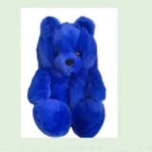 Royal Blue Teddy Bear Slippers