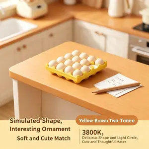 Egg Carton Refrigerator Magnet Set – Miniature Food Fridge Magnet, Breakfast Decor, Strong Magnetic for Photos & Notes