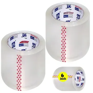 Heavy Duty acking Tae 2 Rolls, Clear, 6 inch x 55 Yards, Secial 6 inch Width, 2.2 mil, Ultra , Refill for ackaging and Shiing
