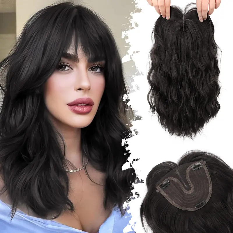 ORSUNCER Hair Topper for Women with Thinning Hair 18 & 22 INCH Natural-Looking Wiglet, Lightweight & Add Volume Hairpiece for White HairRoots Cover, Changing Hairstyle, Trendy and Comfortable Design