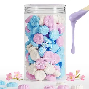 ROSEPIL Flower Shaped 1LB Hard Wax Beads with Color-Changing Effect & Gentle Floral Scent 7 Unique Designs for All-Body Hair Removal At-Home Waxing Kit Refill for Face Bikini Arms Legs for Women and Men Body Hair Remover Body Care
