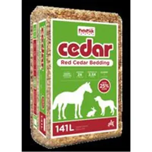 212 MAIN Red Cedar Animal Bedding, 0.4 Cubic ft. American Wood Fibers Shavings, Aromatic Compressed Kiln-Dried Horse Bedding, Absorbent
