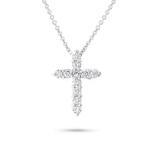 14k Gold Diamond Cross Necklace