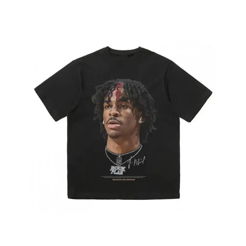 Men's Cotton Short-Sleeve Round Neck T-Shirt - Y2K-Inspired, Basketball Star Print, Soft, Breathable | Menswear Casual Streetwear