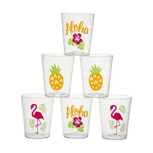 Bulk 50 Pc. Tropical Luau Plastic Shot Glasses