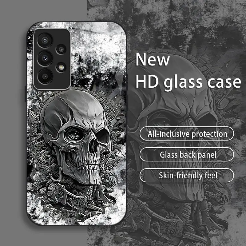Suitable for [Galaxy A23] New creative cool design high-end glass mobile  phone case affordable anti-fall anti-fingerprint 995 - TikTok Shop