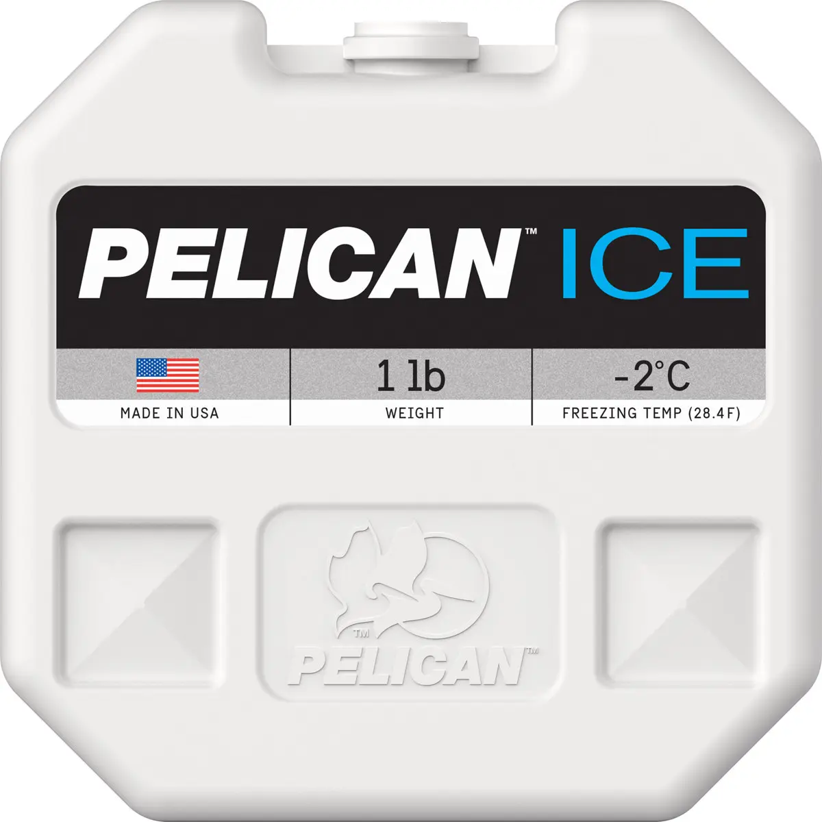Pelican 1lb Reusable Cooler Packs, White Container for Sports & Outdoor Camping & Hiking Camp Kitchen Use