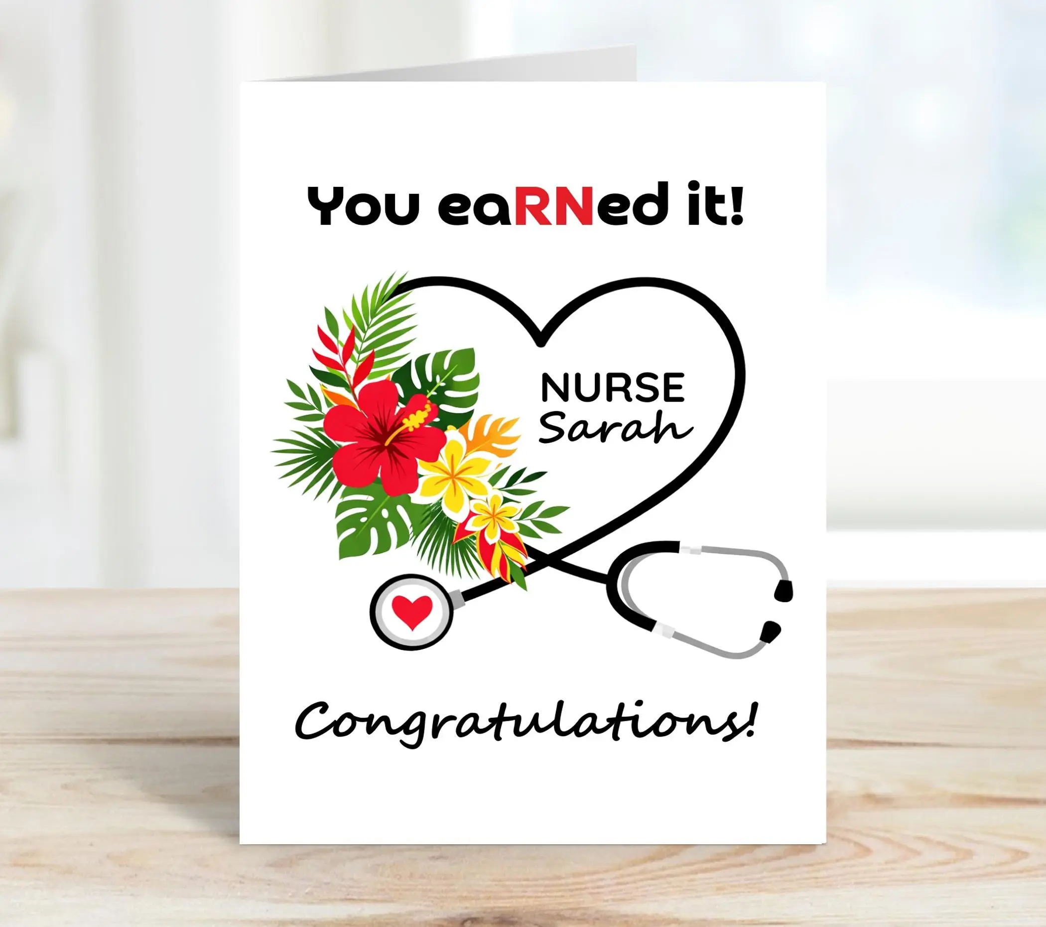 Nurse Graduation Card, Congratulations RN, Nursing School Grad, BSN Graduation 2026, Healthcare Graduation Card