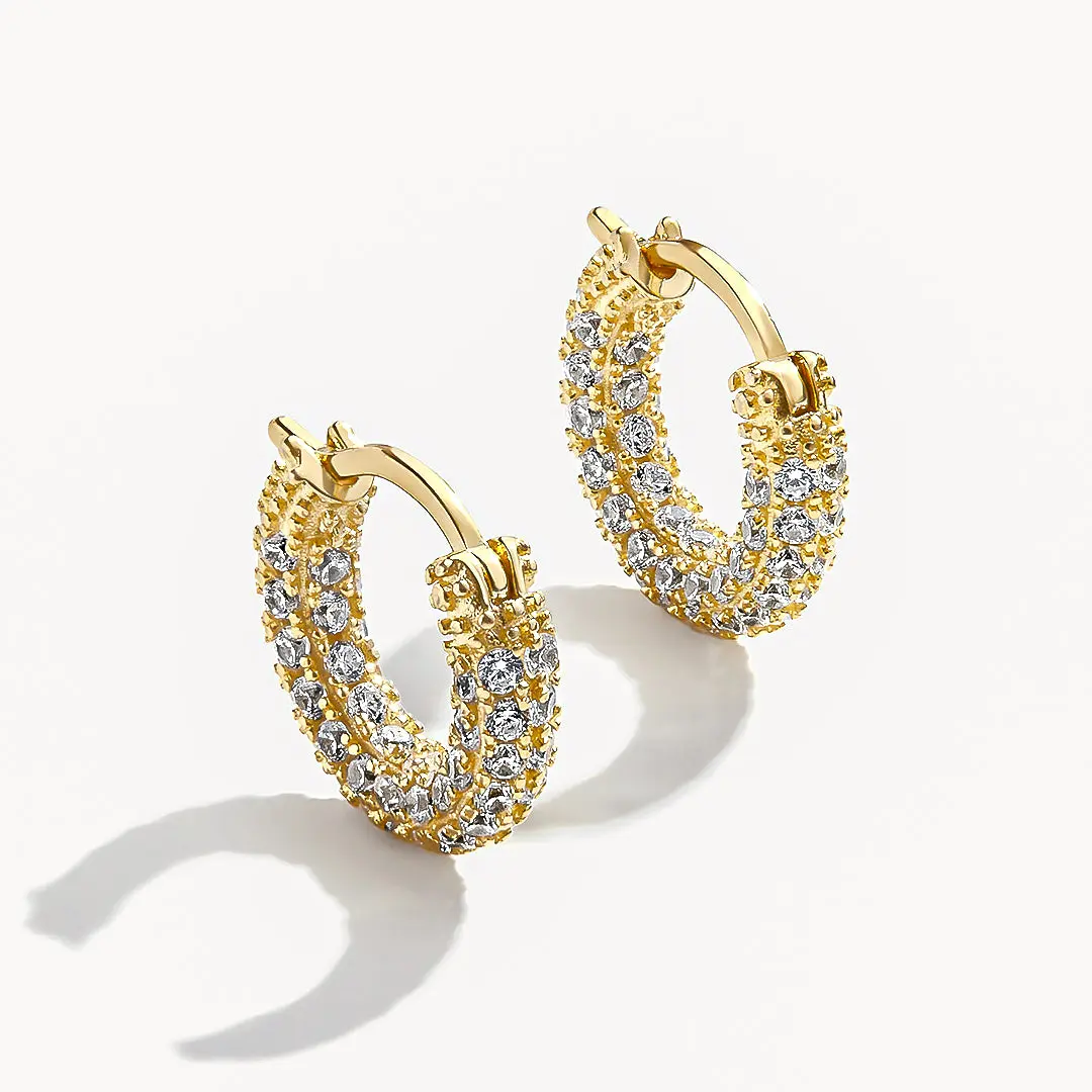 Style 3 - U Hoop Earrings - Yellow Gold