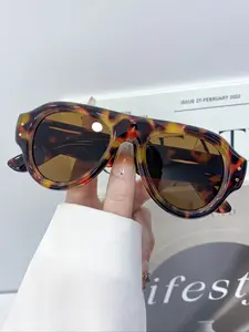 New Oval Fashion Glasses, Trendy Bubble Thick Frame Design, Unisex Party Daily Photo Decoration Eyewear for Women and Men