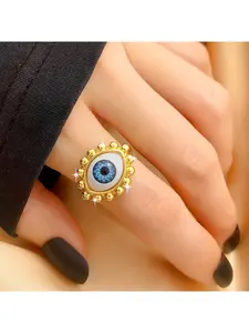 European and American fashion hit: Exaggerated Devil's Eye Ring, Statement Ring