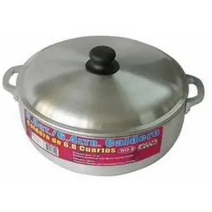 212 MAIN No. 5 Round Shape Aluminum Caldero Stew Pot with Lid, Kitchen Cookware Cooking Pot for Chili Cooking