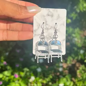 Folding Chair “Fk Around and Find Out” Earrings Folding Chair “Fk Around and Find Out” Earrings