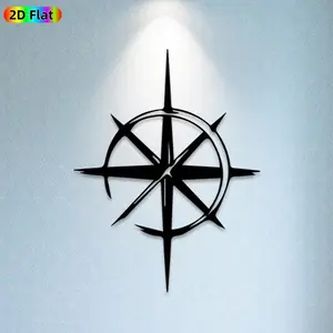 1pc Compass Metal Wall Art,Navigational Compass Statue Mural, Ideal Gift for New Year, Christmas, Nautical Decor Enthusiasts, Weather-Resistant Metal Wall Decor Wall Sculptures, Perfect for Living Room Wall & Garden Fence, Unique Nautical Theme Decor
