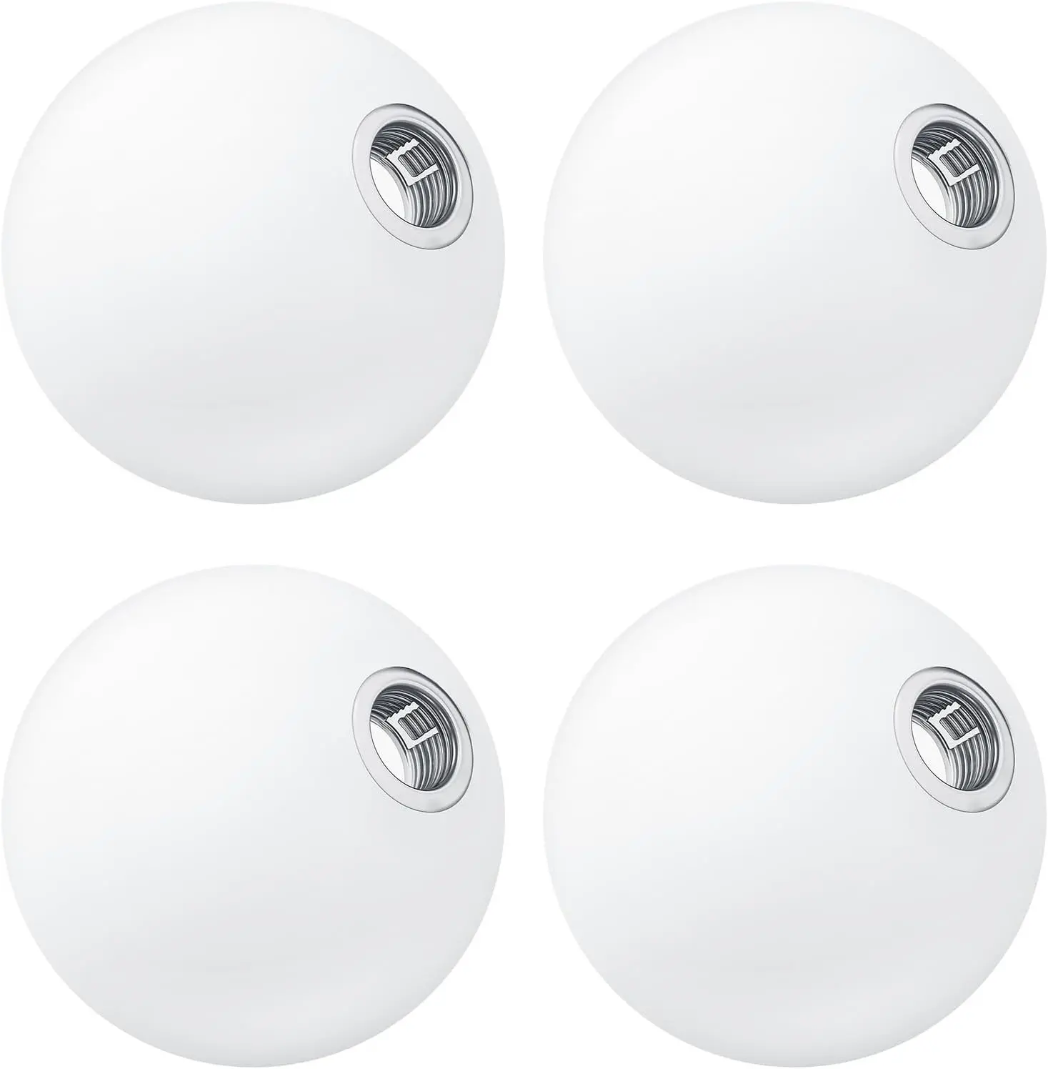 Retisee 4 Pcs 4 Inch G9 Glass Globe Replacement Fit 0.8 Inch Fitter Small Lighting Replacement Glass Lampshade Round Light Bulb Cover Light Fixtures for Floor Lamp Bathroom Vanity (Milky White)
