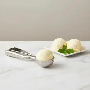 Stainless Steel Ice Cream Scoop, 1 Count Ice Cream Spoon with Trigger, Modern Metal Ice Cream Scoop, Kitchen Utensils & Gadgets, Dessert