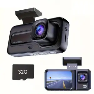 1080P Full HD Dash Cam, Triple Lens Wide Angle, Night Vision, Reverse Camera, Unique Design, Easy Operation, for Private Cars or Taxis