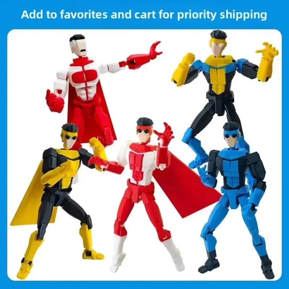 3D Printed Invincible Boy Invincible Mark Titan13 T13 Dummy13 Multi-Jointed Movable Action Figure Desktop Ornament