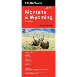 Rand McNally Easy to Read: Montana, Wyoming State Map -- Rand McNally, Sheet Map, Folded