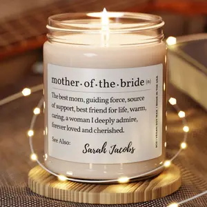 Mother of the Bride Gift, Mother Of The Bride Candle, Gift for Mother of the Bride, Gift for Mom, Mom Candle, Bride Mother Candle, MOB Gift[