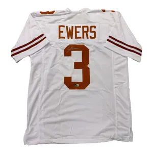 Quinn Ewers Autographed Signed Texas Longhorns Custom White #3 Jersey - Beckett