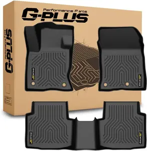 G-PLUS Floor Mats Compatible with Ford Escape 2020 2021 2022 2023 2024 2025 1st & 2nd Row All Weather Full Cover Protection TPE Car Floor Cargo Liners 3pcs Black