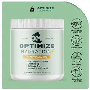 OPTIMIZE HYDRATION+ - Daily Hydration, Recovery, and Stim Free Natural Pre Workout Formula