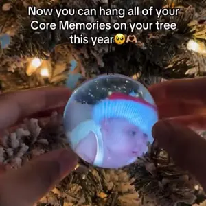 Glass Video Globe Memory Crystal Ball Video Player Playable Video Gift Sphere for Valentine’s Day Birthday and Christmas, Memory Orb