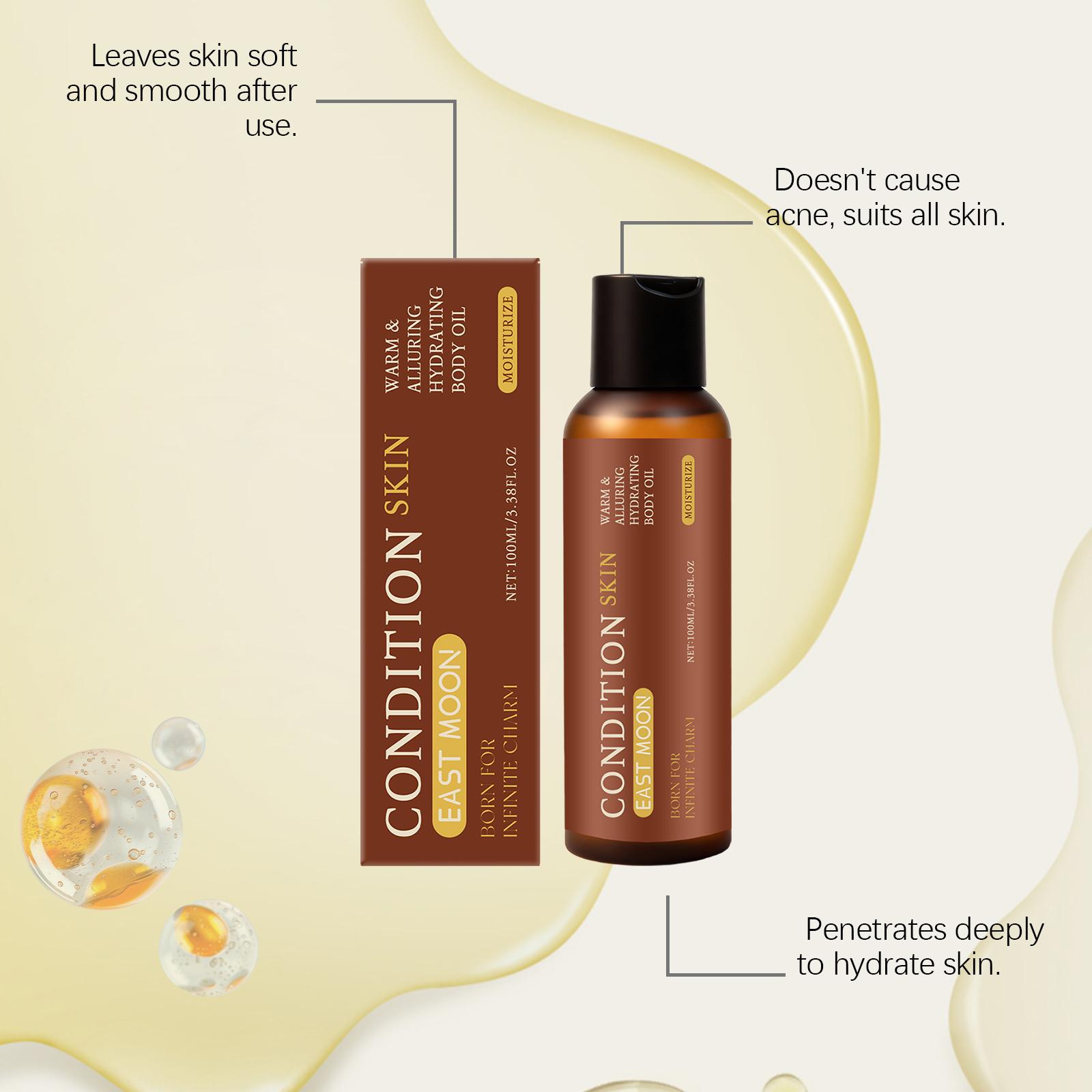 Hydrating Body Oil Deep Nourish All Day Hydrate Non Comedogenic Body Oil for Men Daily Moisturizing Skin Care