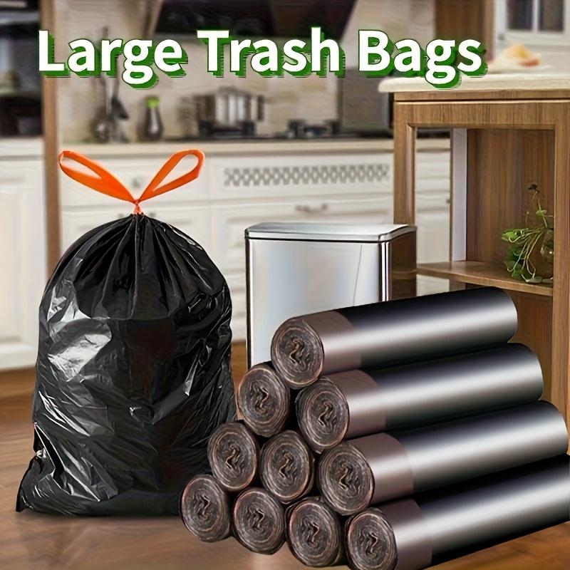 35 Gallon Heavy-Duty Black Trash Bags - Durable Polyethylene, Extra-Large Size for Home, Hotel & Supermarket Use, Multi-Purpose Cleaning Supplies with Sturdy Handles