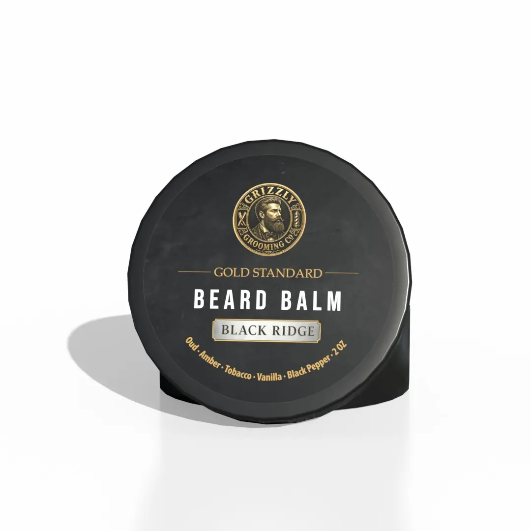 Grizzly Grooming Co. Beard Balm for Men – Conditioning Beard Moisturizer with Light Hold – Softens, Tames & Styles Dry Beards