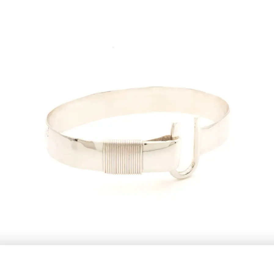 HOOK BRACELET, SILVER, 10MM