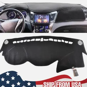 Dashboard Cover Mat for Hyundai Sonata 2011-2014 Anti-Slip UV Ray Glare Protector Interior Styling Dash Pad