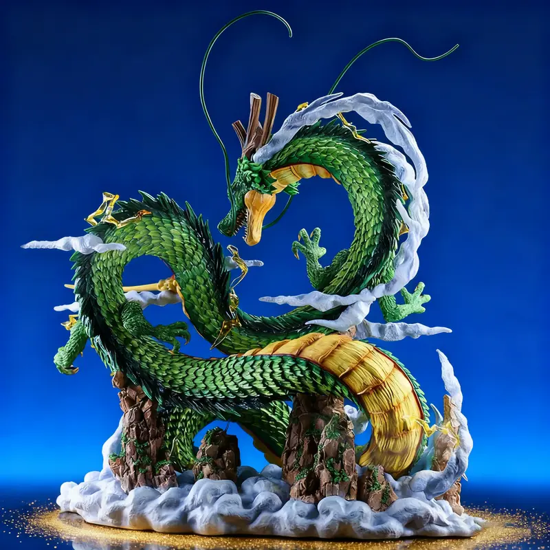 DLDA New Dragon Sculpture 24CM Mannequin Head Ornaments Dragon vs Model PVC Gift Box For Home Decoration Christmas Gift Collection