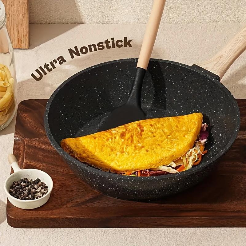Non-stick Cookware, Non-stick Electric Stove Cookware, Granite Cooking Tools, IncludingFrying Pans, Pans, Pot Pads, Essential Kitchen Cookware, Gifts for Family And Friends, Christmas Gifts